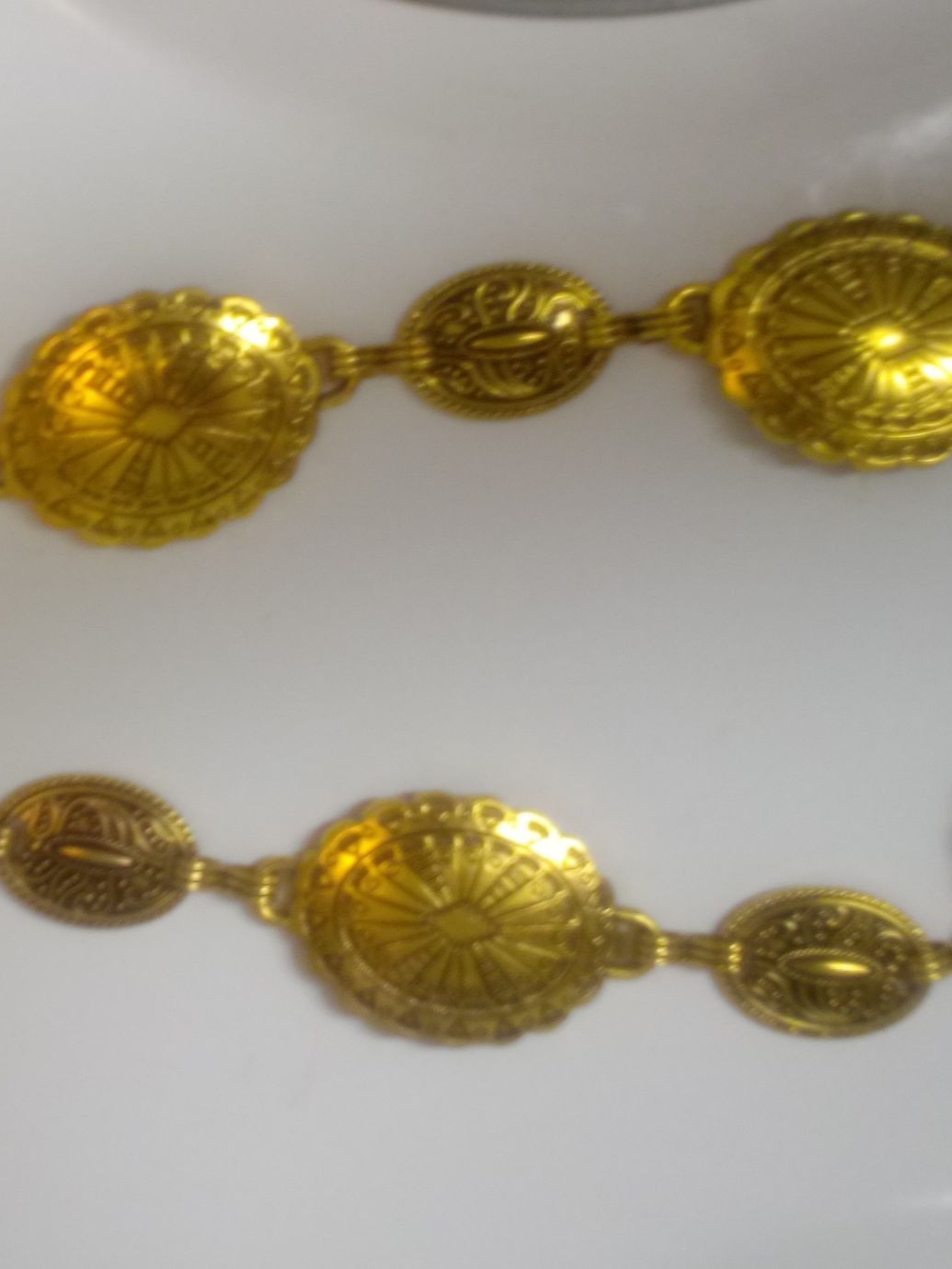 Gold Tone Medallion Link Belt